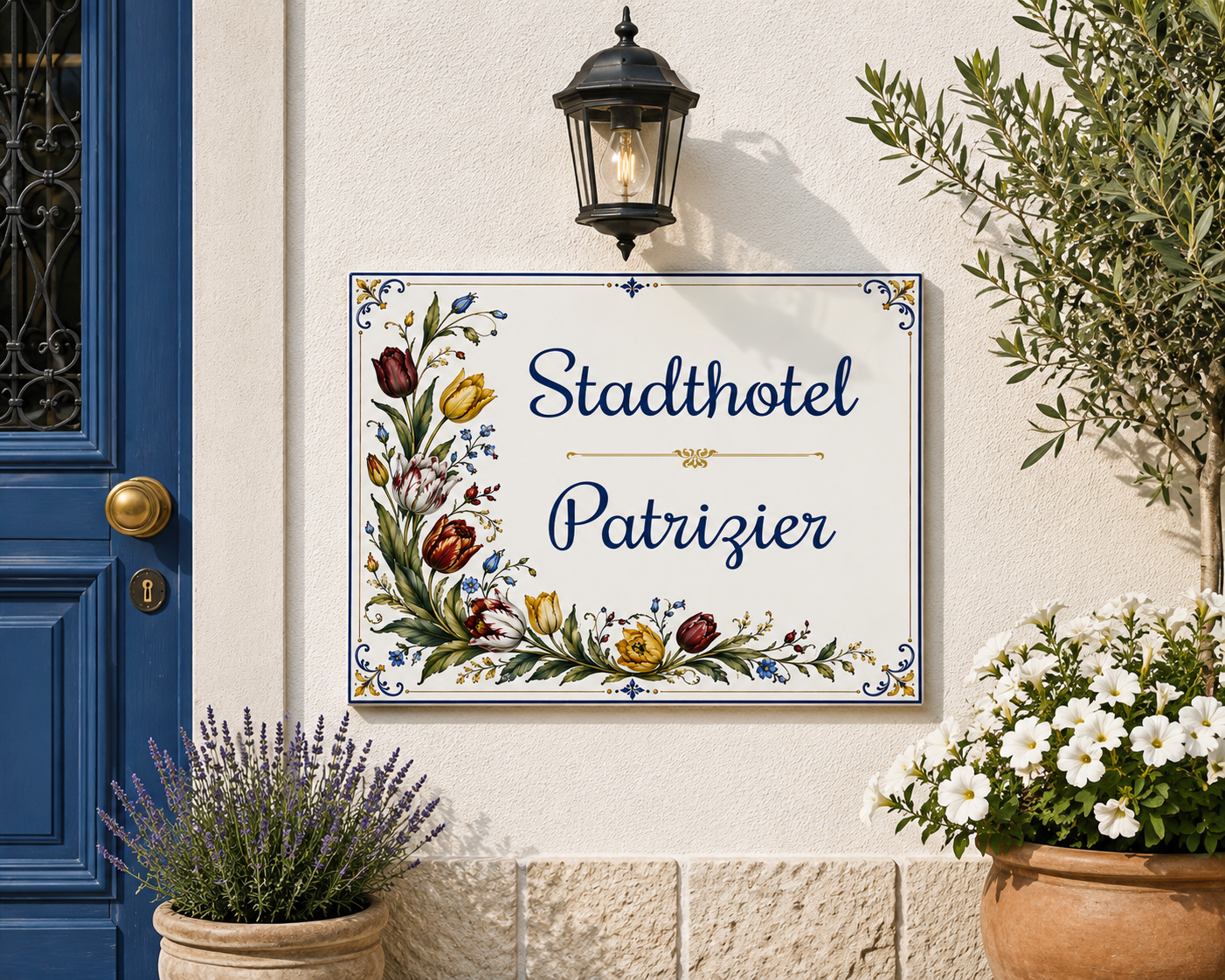 Targa Villa Personalizzata in Ceramica 20x25 cm – Nome Casa o Villa – Handmade in Italy S29