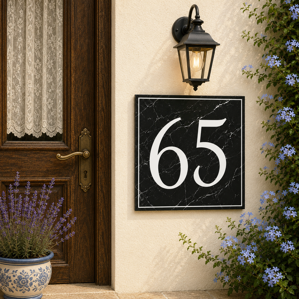 Numero Civico Personalizzato in Ceramica 15x15 cm – Targa Casa in ceramica – Handmade Italy  P14