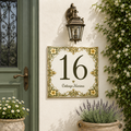 Numero Civico Personalizzato in Ceramica 15x15 cm – Targa Casa in ceramica – Handmade Italy  P19