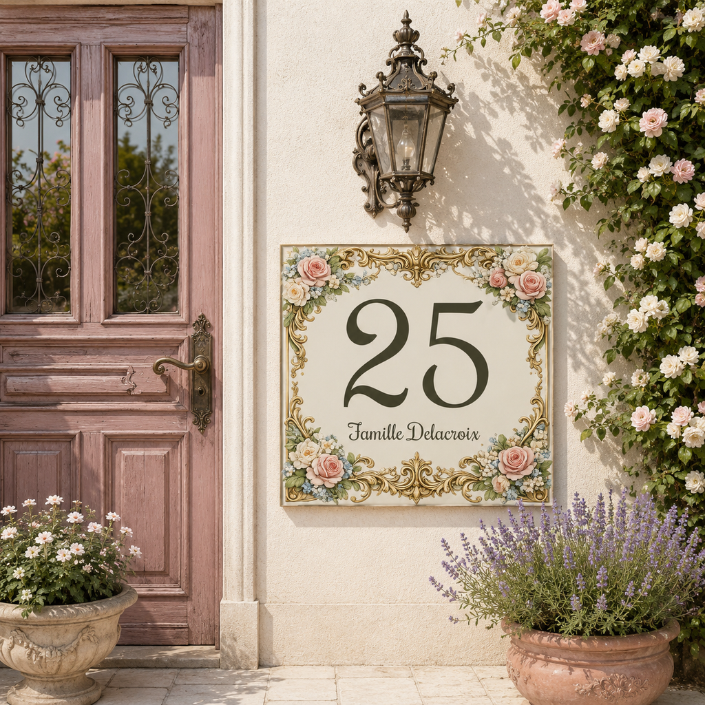Numero Civico Personalizzato in Ceramica 15x15 cm – Targa Casa in ceramica – Handmade Italy  P20