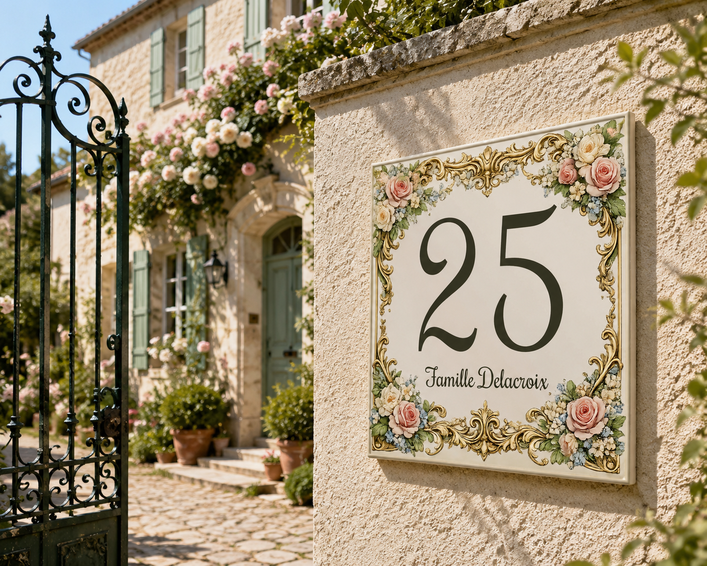Numero Civico Personalizzato in Ceramica 15x15 cm – Targa Casa in ceramica – Handmade Italy  P20