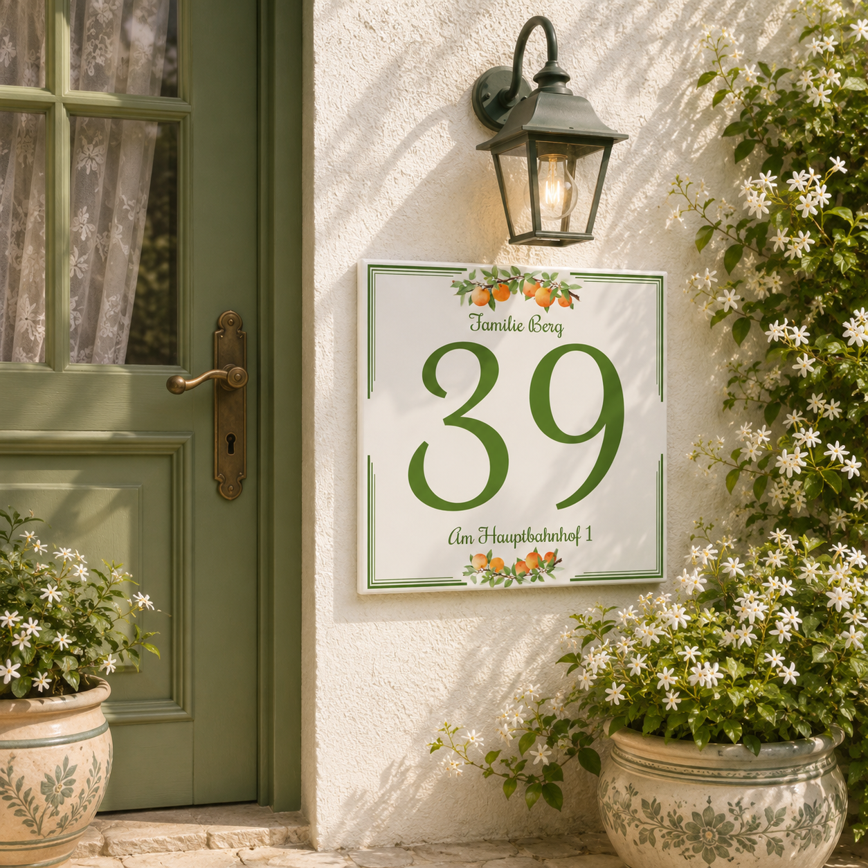 Numero Civico Personalizzato in Ceramica 15x15 cm – Targa Casa in ceramica – Handmade Italy  P3