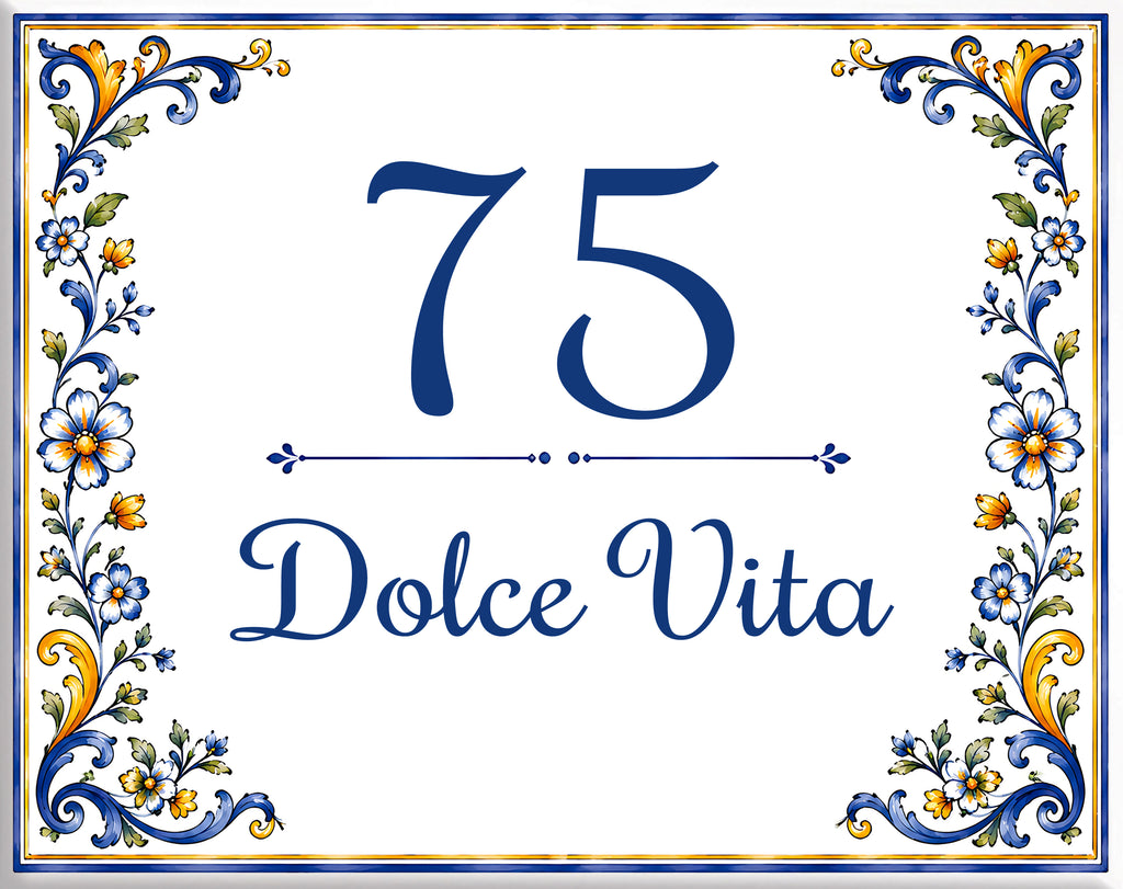 Targa Villa Personalizzata in Ceramica 20x25 cm – Nome Casa o Villa – Handmade in Italy S23