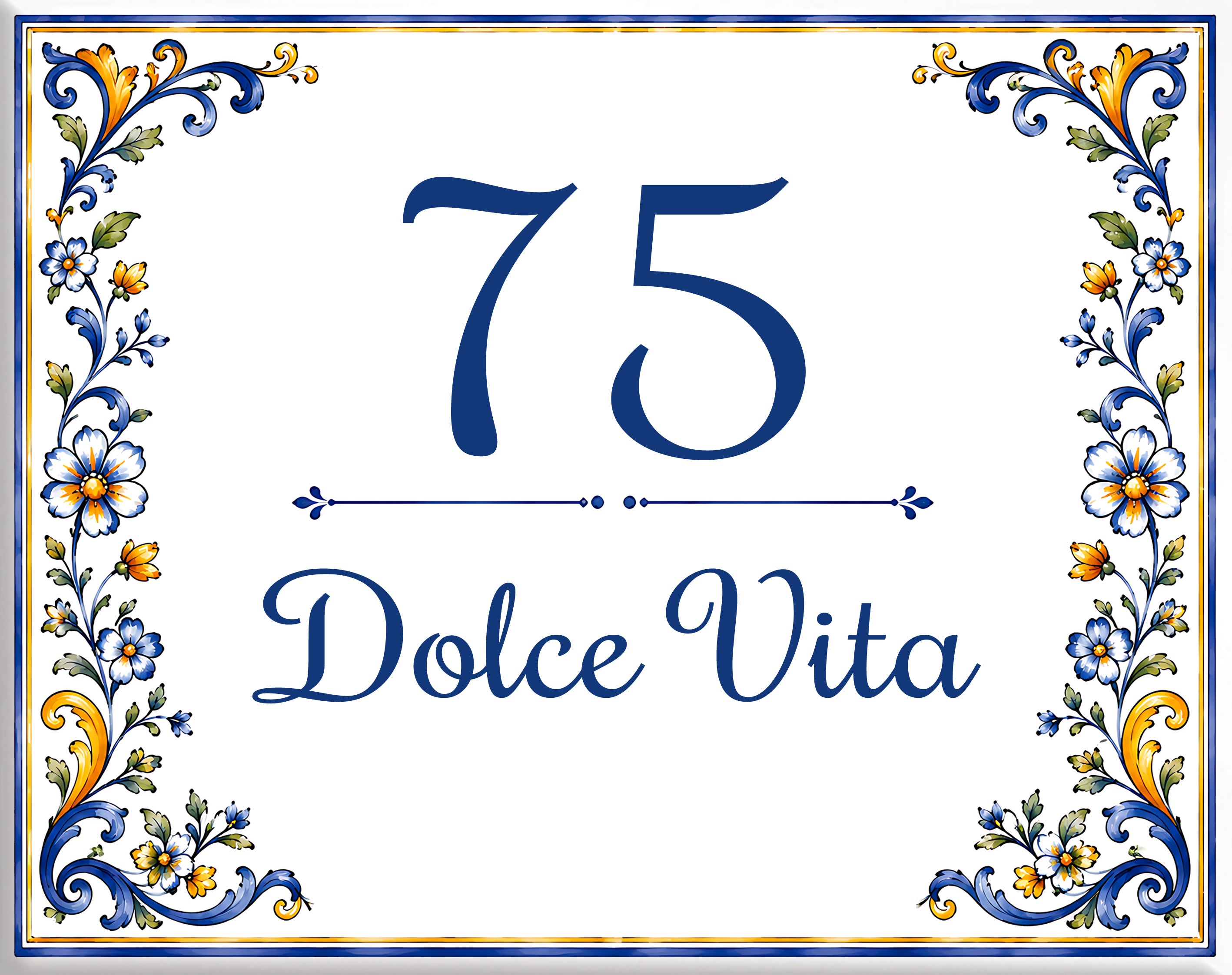 Targa Villa Personalizzata in Ceramica 20x25 cm – Nome Casa o Villa – Handmade in Italy S23