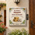 Mattonella Decorativa Divertente “Se Non È Amazon Non Suonare” – Personalizzata con Nome P4