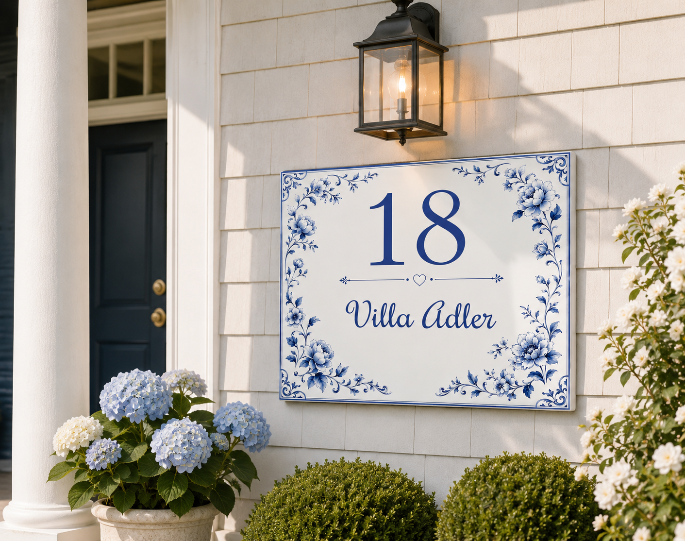 Targa Villa Personalizzata in Ceramica 20x25 cm – Nome Casa o Villa – Handmade in Italy S21
