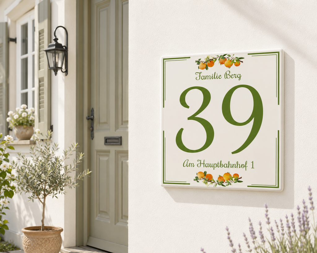 Numero Civico Personalizzato in Ceramica 15x15 cm – Targa Casa in ceramica – Handmade Italy  P3