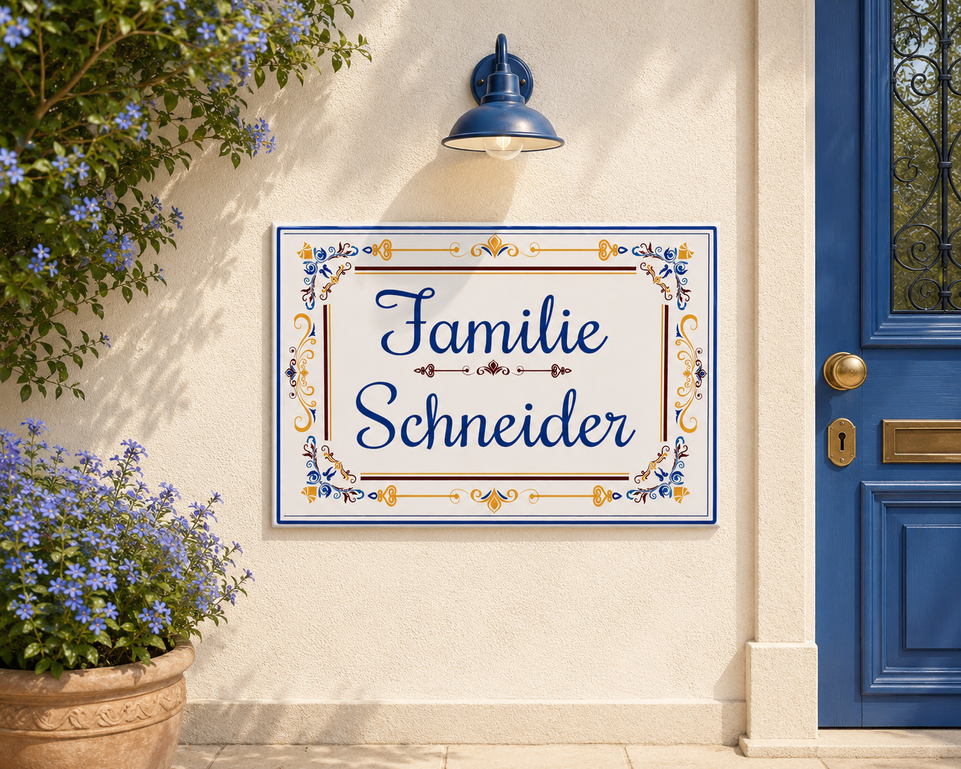 Targa Villa Personalizzata in Ceramica 20x25 cm – Nome Casa o Villa – Handmade in Italy S6