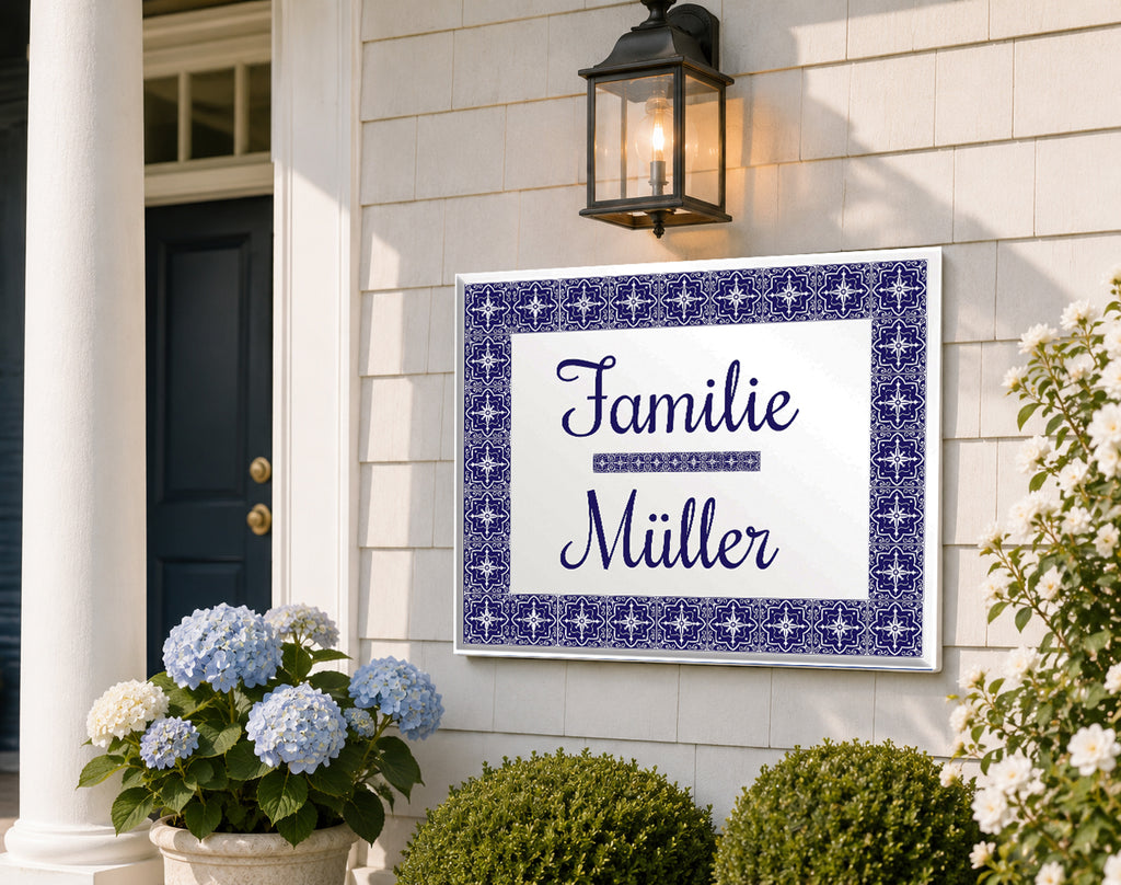 Targa Villa Personalizzata in Ceramica 20x25 cm – Nome Casa o Villa – Handmade in Italy S24