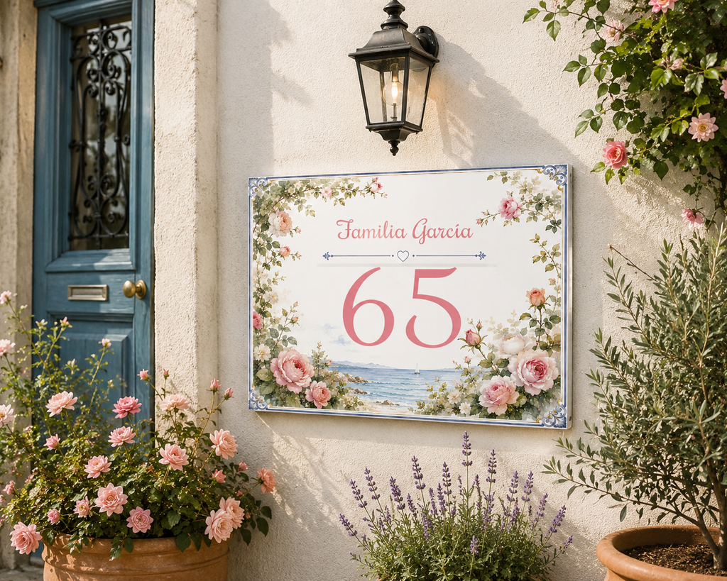 Targa Villa Personalizzata in Ceramica 20x25 cm – Nome Casa o Villa – Handmade in Italy S20