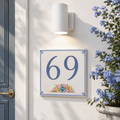 Numero Civico Personalizzato in Ceramica 15x15 cm – Targa Casa in ceramica – Handmade Italy  P30