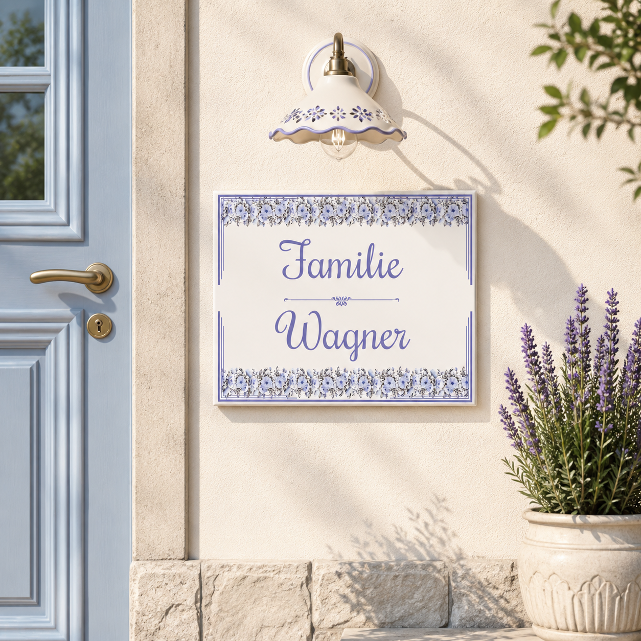 Targa Villa Personalizzata in Ceramica 20x25 cm – Nome Casa o Villa – Handmade in Italy S25