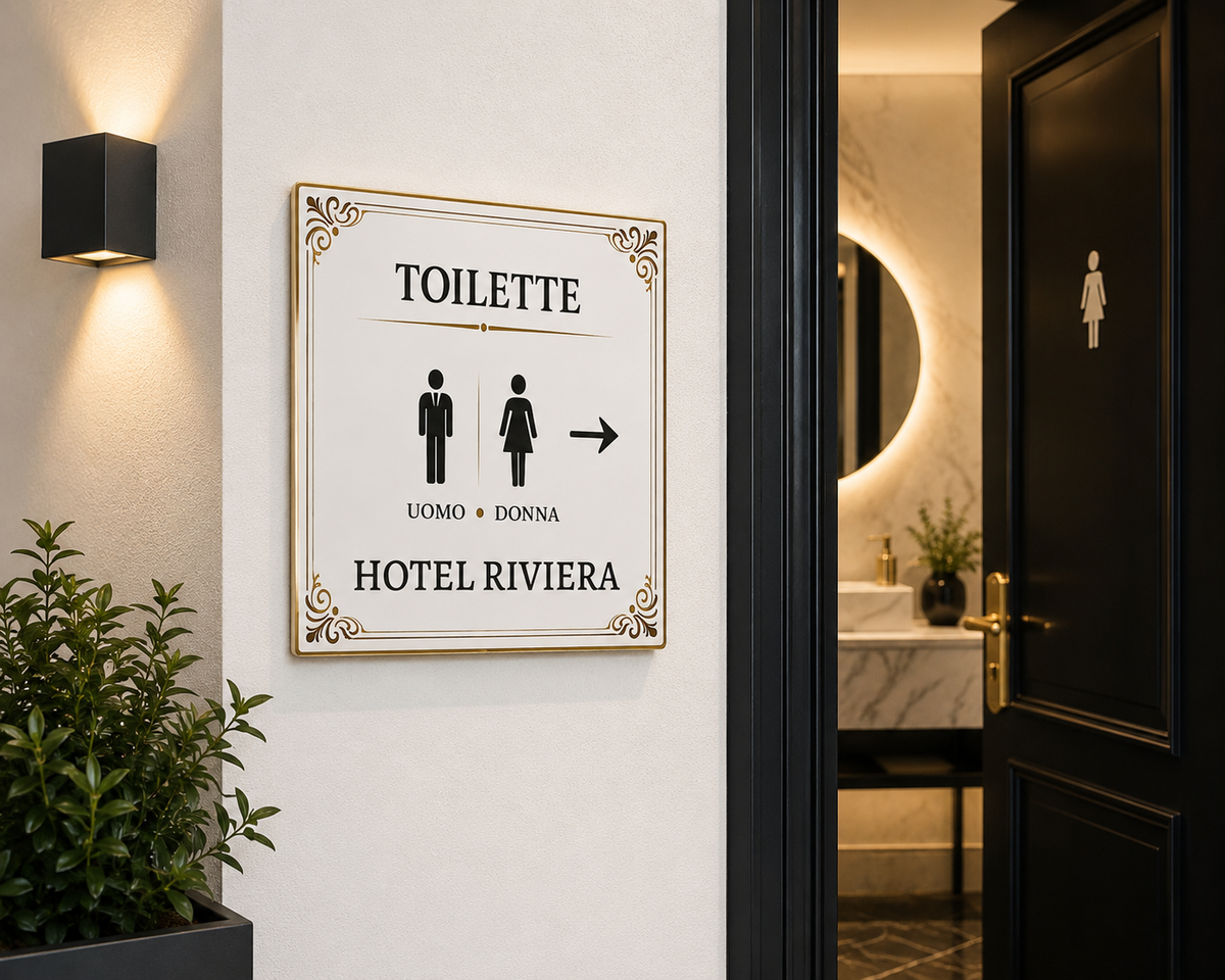 Mattonella Decorativa “Toilette”  – Insegna Uomo e Donna P9