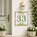 Numero Civico Personalizzato in Ceramica 15x15 cm – Targa Casa in ceramica – Handmade Italy  P9