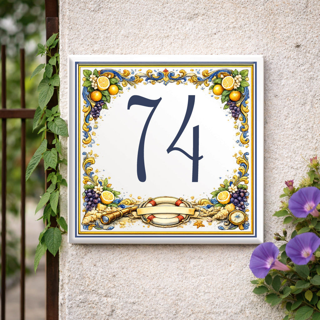 Numero Civico Personalizzato 15x15 cm – numero civico  | Targa ingresso | numero civico con indirizzo C56