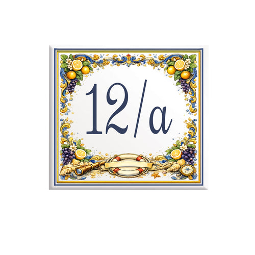 Numero Civico Personalizzato 15x15 cm – numero civico  | Targa ingresso | numero civico con indirizzo C56