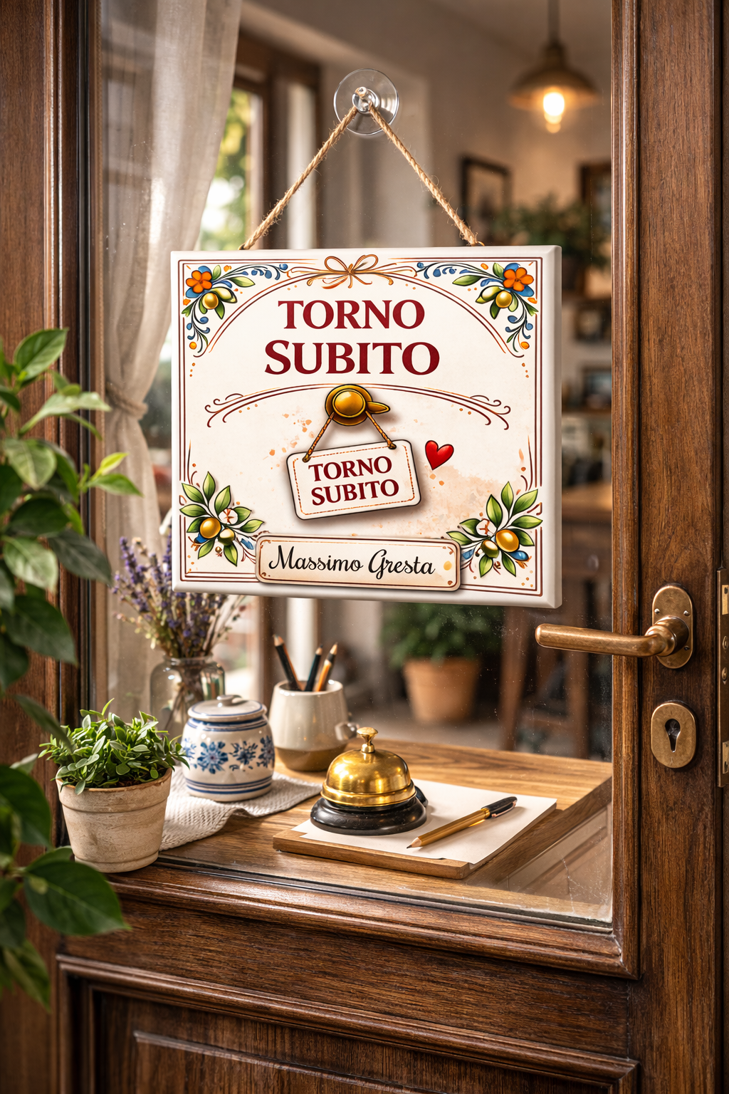 Mattonella Decorativa “Torno Subito” – personalizzata con nome P3