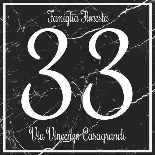 Numero Civico Personalizzato in Ceramica 15x15 cm – Targa Casa in ceramica – Handmade Italy  P14