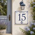 Numero Civico Personalizzato in Ceramica 15x15 cm – Targa Casa in ceramica – Handmade Italy  P7