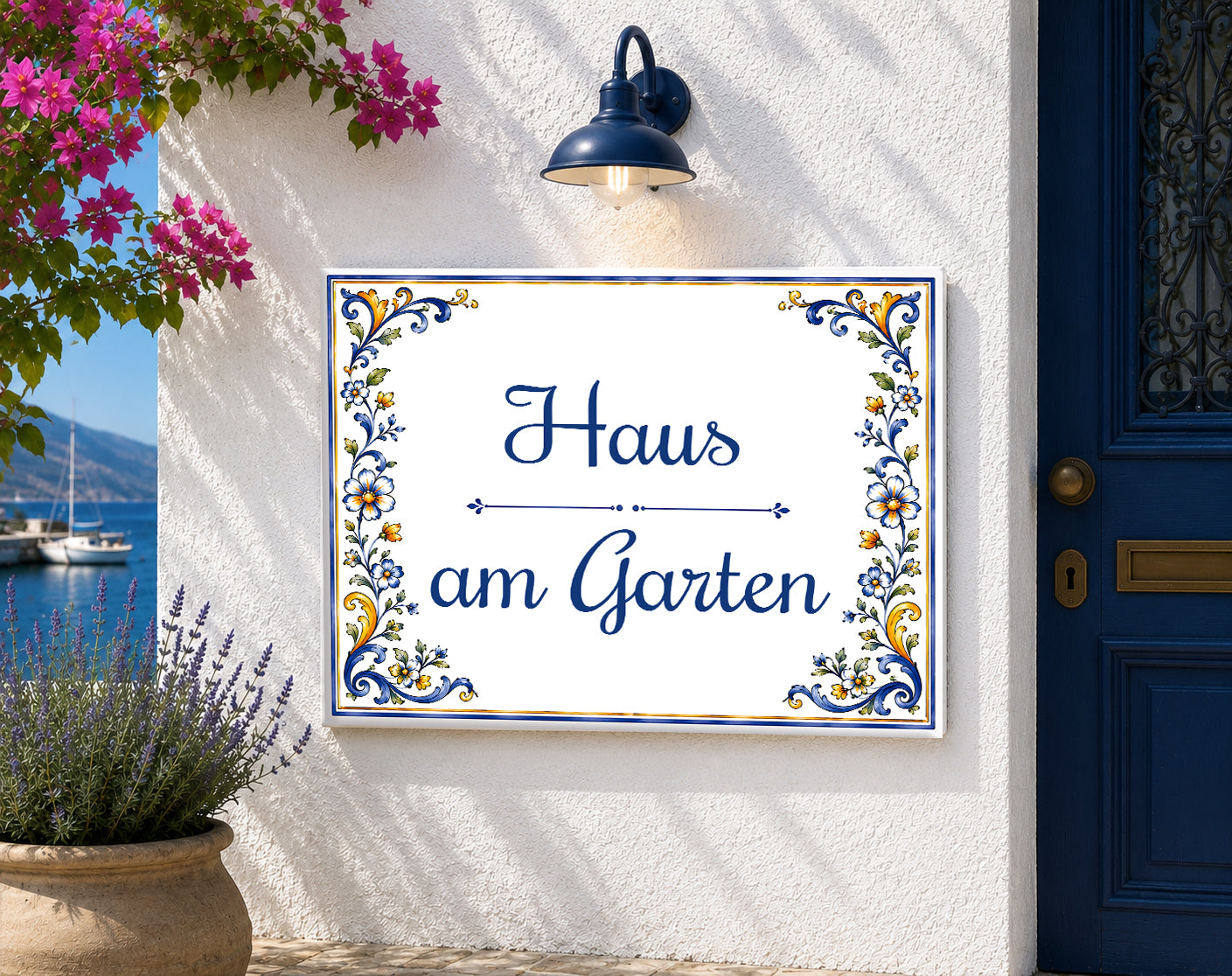 Targa Villa Personalizzata in Ceramica 20x25 cm – Nome Casa o Villa – Handmade in Italy S23