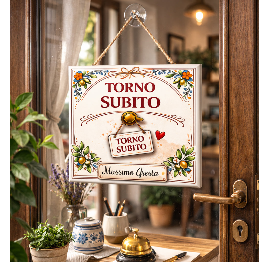 Mattonella Decorativa “Torno Subito” – personalizzata con nome P3