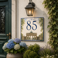Numero Civico Personalizzato Brandeburgo Berlino 15x15 cm – Targa Casa in ceramica – Handmade Italy  P52
