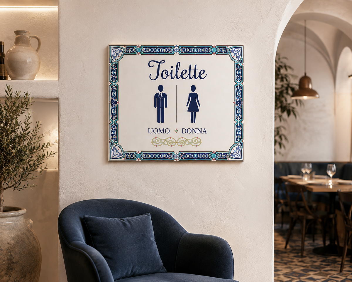 Mattonella Decorativa “Toilette”  – Insegna Uomo e Donna P6