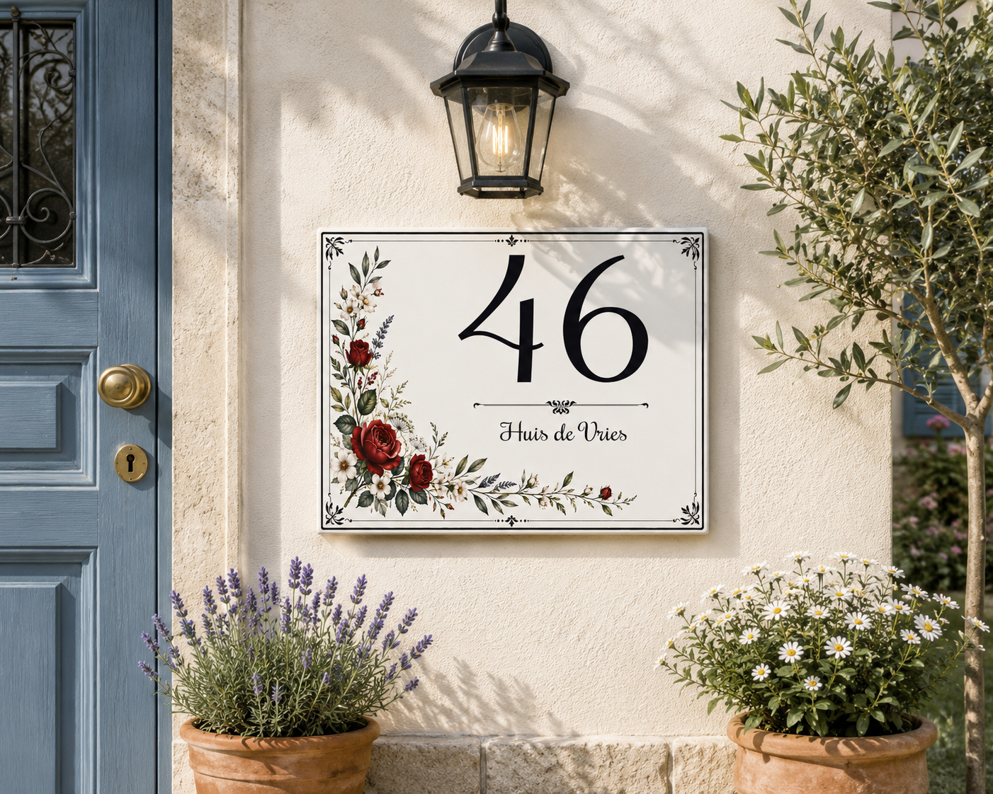 Targa Villa Personalizzata in Ceramica 20x25 cm – Nome Casa o Villa – Handmade in Italy S28
