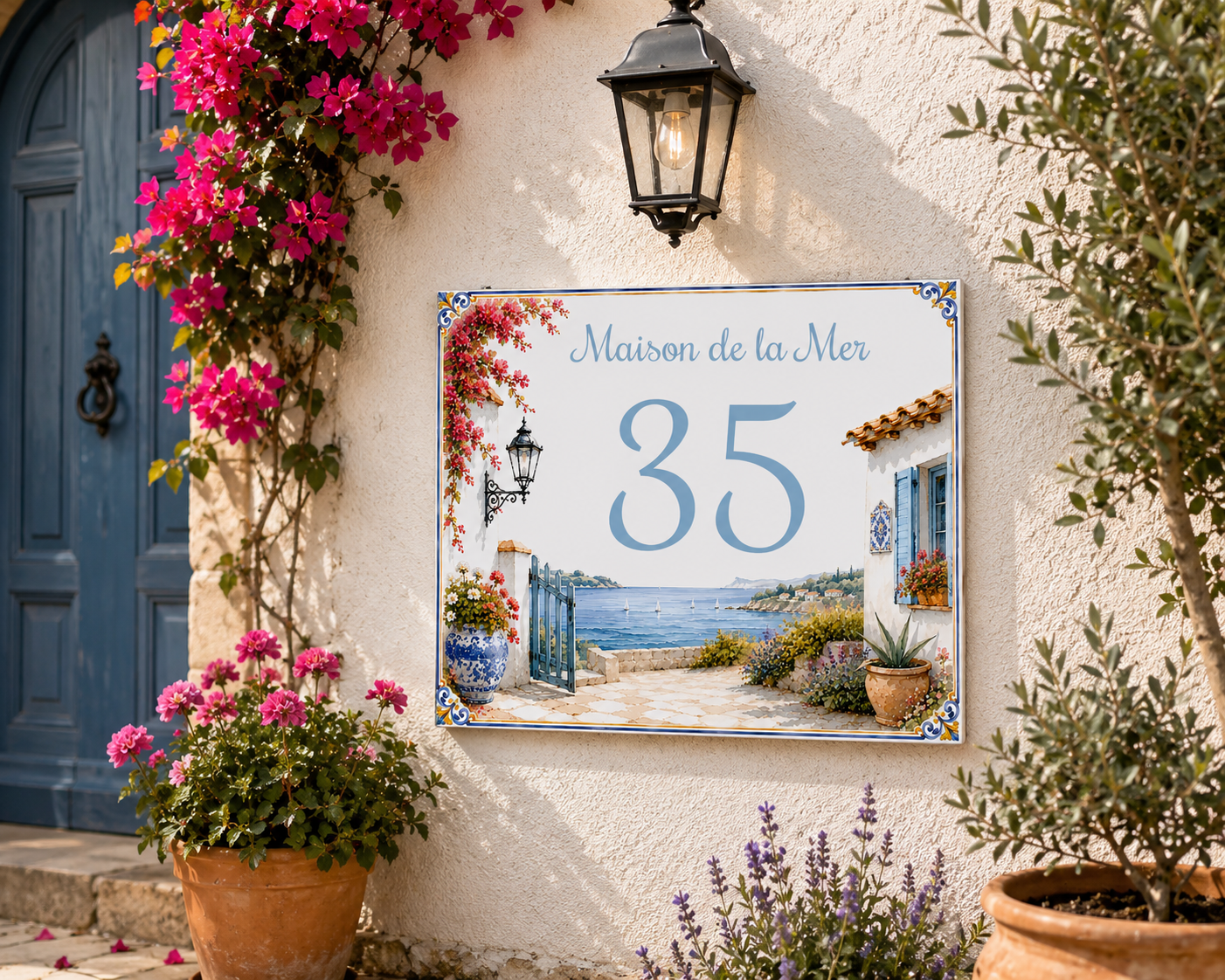 Targa Villa Personalizzata in Ceramica 20x25 cm – Nome Casa o Villa – Handmade in Italy S19