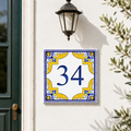 Numero Civico Personalizzato in Ceramica 15x15 cm – Targa Casa in ceramica – Handmade Italy  P26