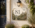 Numero Civico e Nome Villa Personalizzato su Ceramica  – Targa Casa Handmade Italy 20x25 cm S17