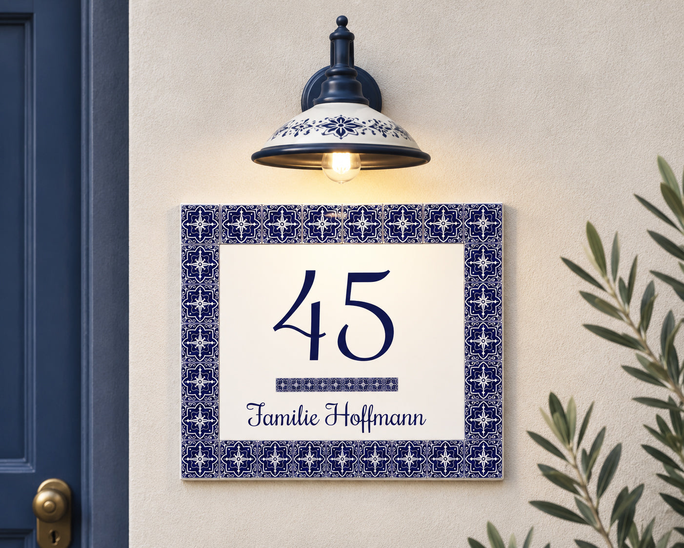 Targa Villa Personalizzata in Ceramica 20x25 cm – Nome Casa o Villa – Handmade in Italy S24