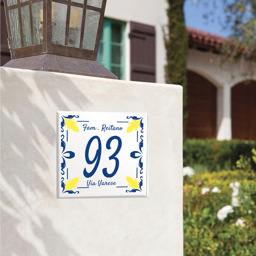 Numero Civico Personalizzato 15x15 cm – numero civico artistico | Targa ingresso | numero civico con indirizzo C17
