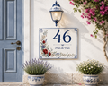 Plaque de Villa Personnalisée en Céramique 20x25 cm – Nom de Maison ou Villa – Faite à la main en Italie S28