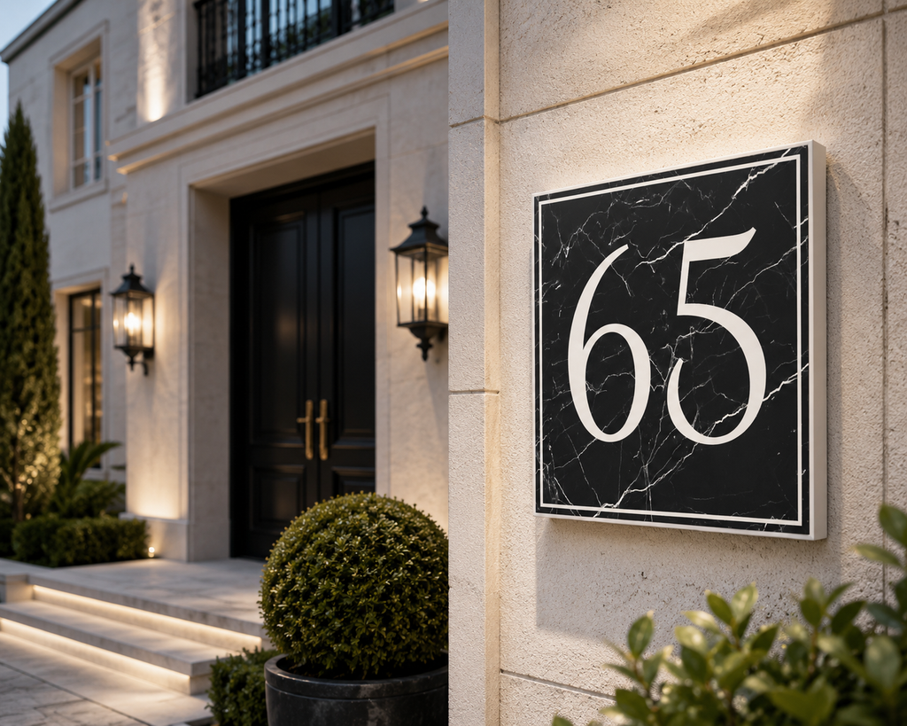 Numero Civico Personalizzato in Ceramica 15x15 cm – Targa Casa in ceramica – Handmade Italy  P14