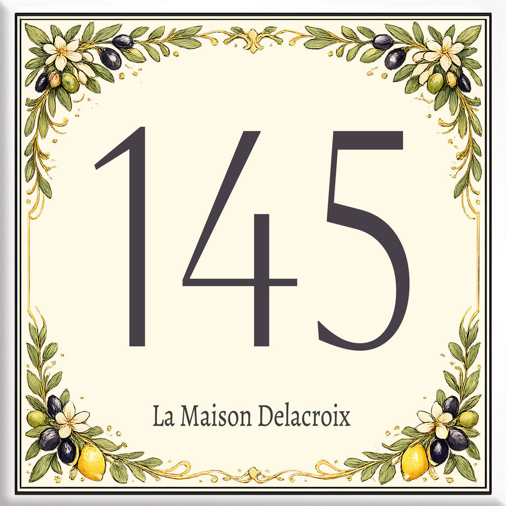 Numero Civico Personalizzato 15x15 cm – Targa Casa in ceramica – Handmade Italy P71