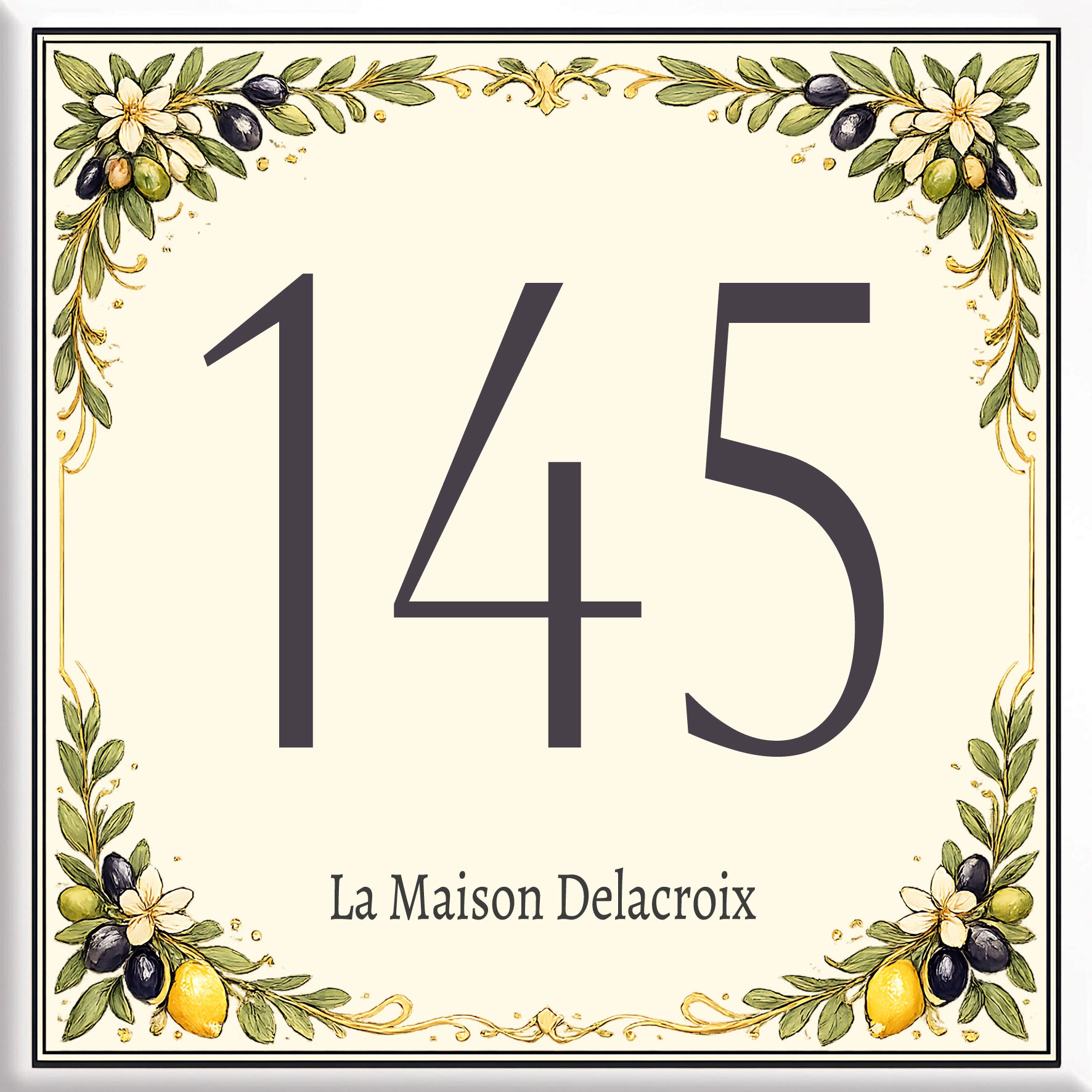 Numero Civico Personalizzato 15x15 cm – Targa Casa in ceramica – Handmade Italy P71