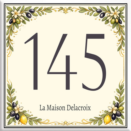 Numero Civico Personalizzato 15x15 cm – Targa Casa in ceramica – Handmade Italy P71