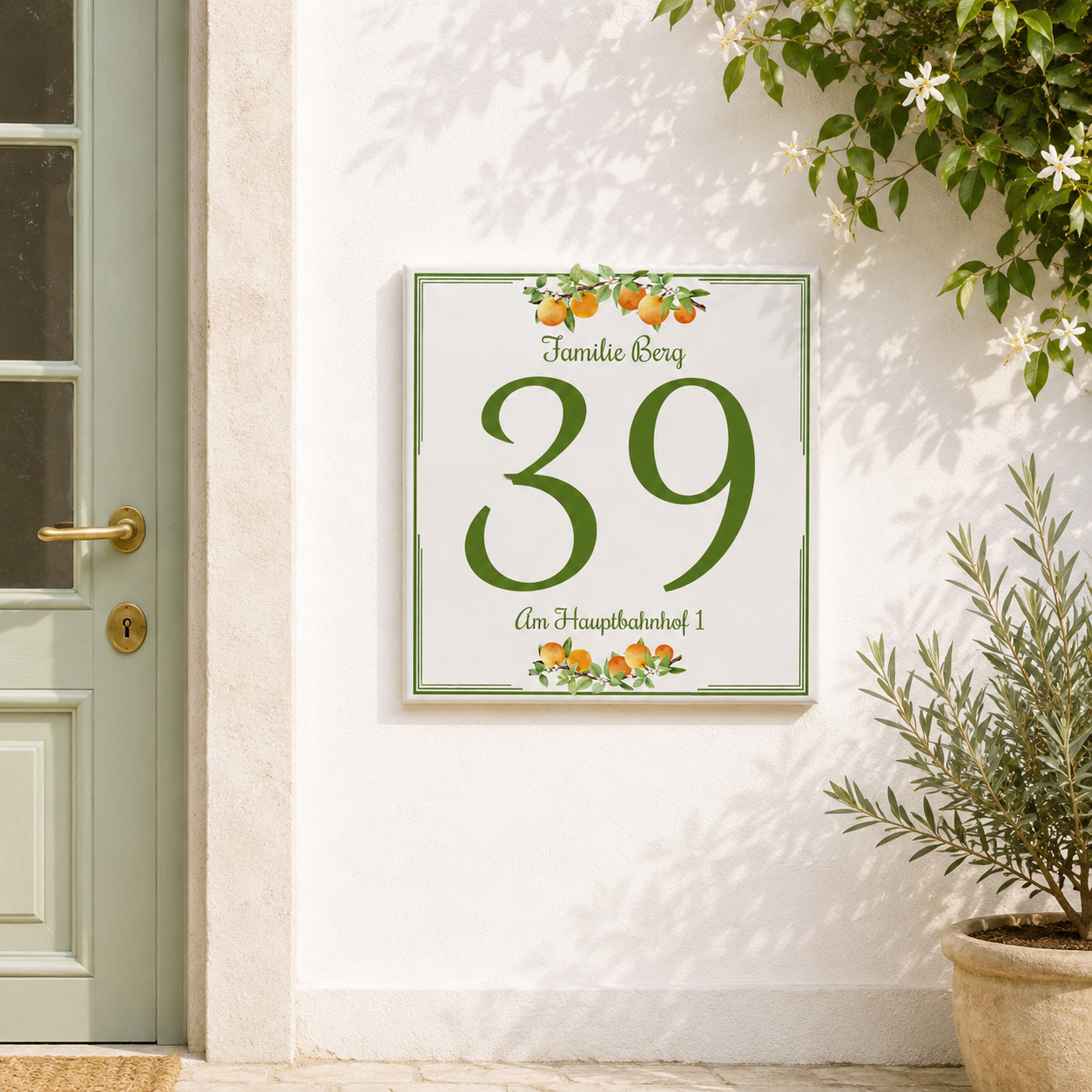 Numero Civico Personalizzato in Ceramica 15x15 cm – Targa Casa in ceramica – Handmade Italy  P3