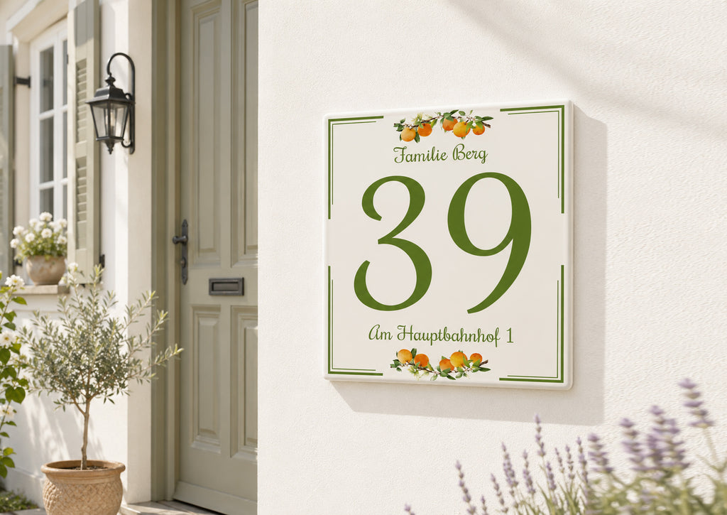 Numero Civico Personalizzato in Ceramica 15x15 cm – Targa Casa in ceramica – Handmade Italy  P3