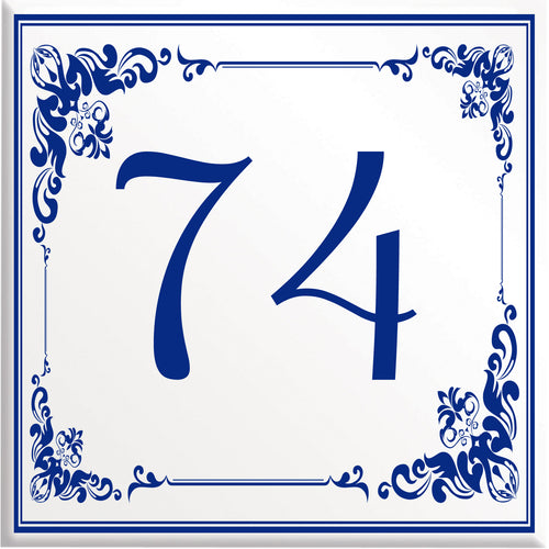 Numero Civico Personalizzato in Ceramica 15x15 cm – Targa Casa in ceramica – Handmade Italy  P13