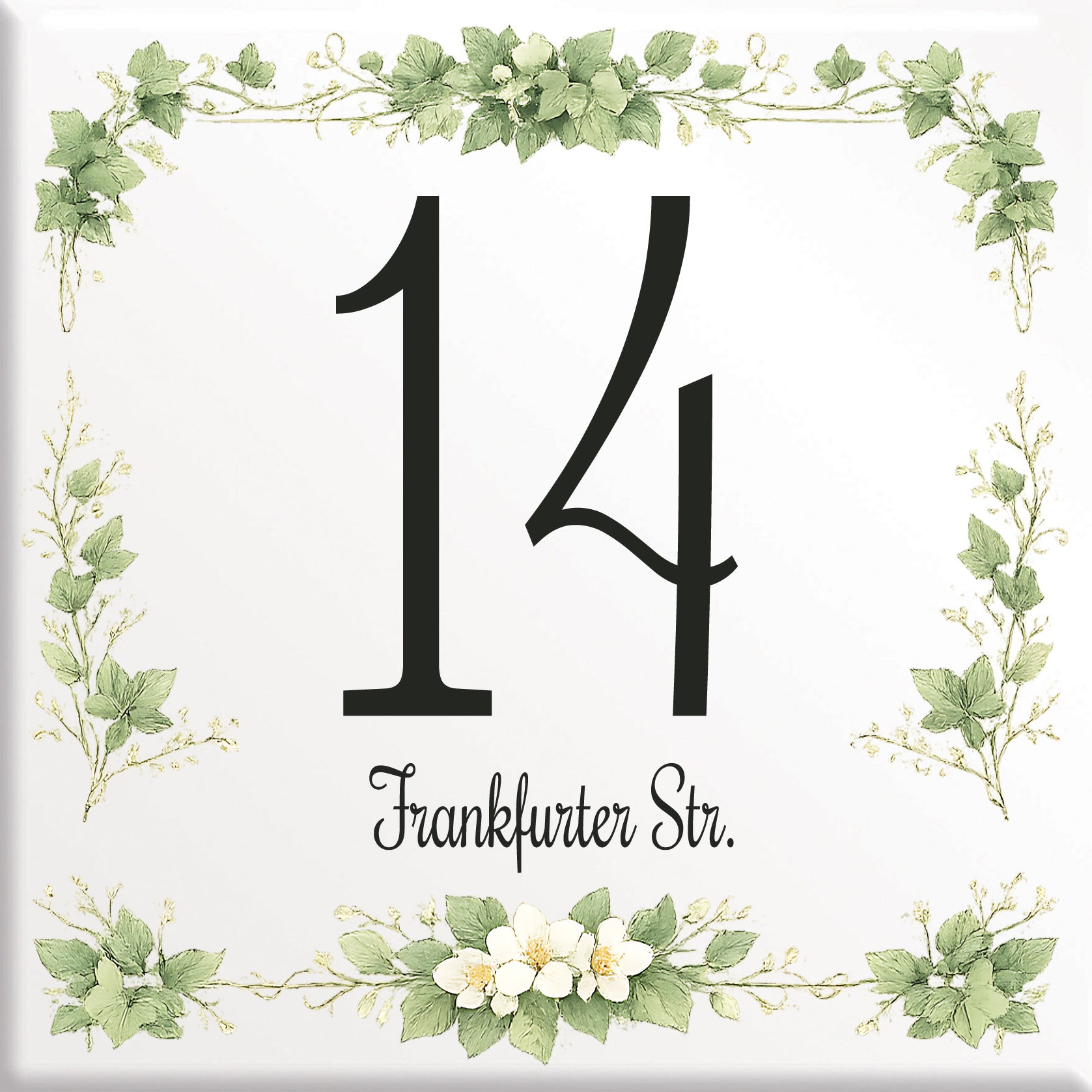Numero Civico Personalizzato in Ceramica 15x15 cm – Targa Casa in ceramica – Handmade Italy  P2