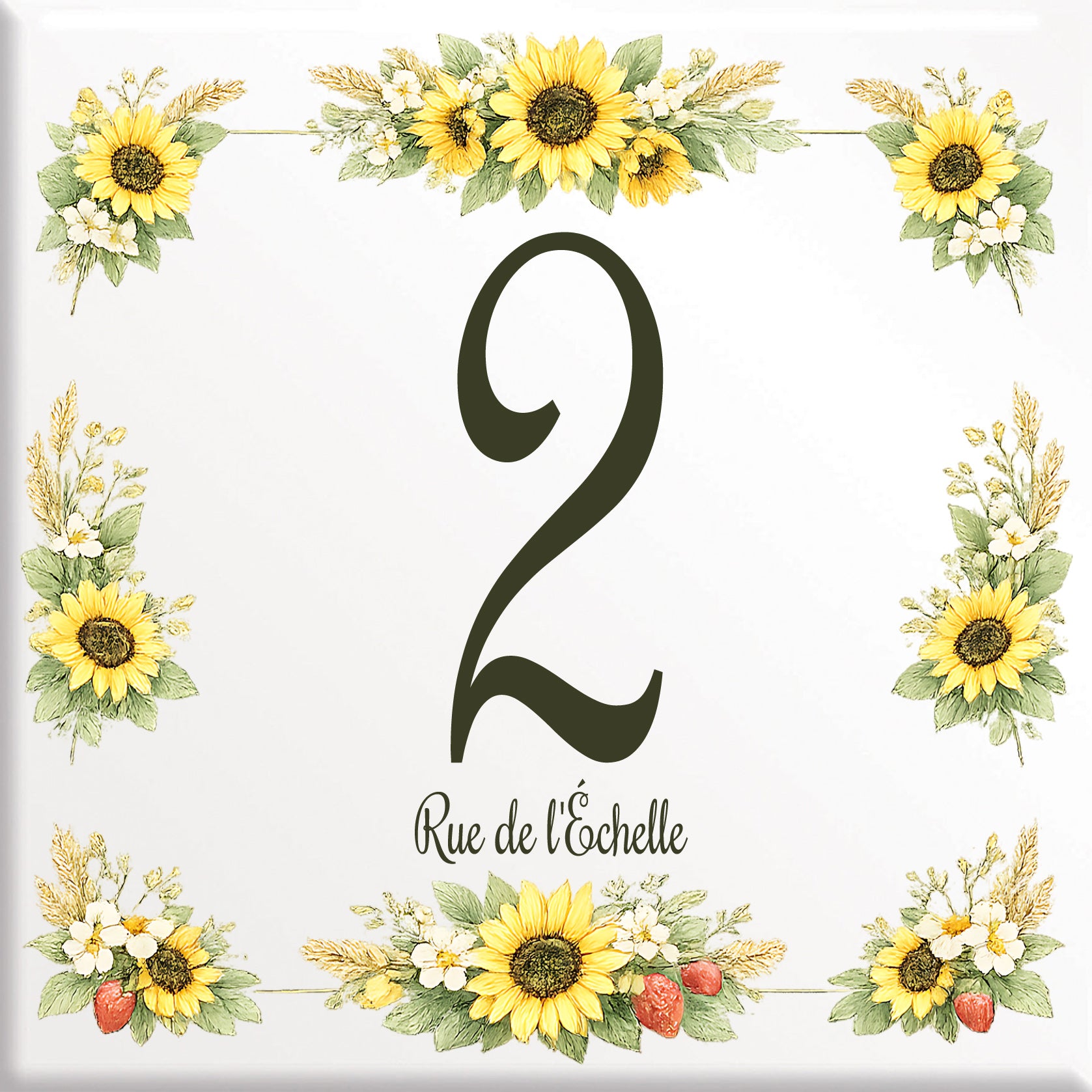 Numero Civico Personalizzato in Ceramica 15x15 cm – Targa Casa in ceramica – Handmade Italy  P5