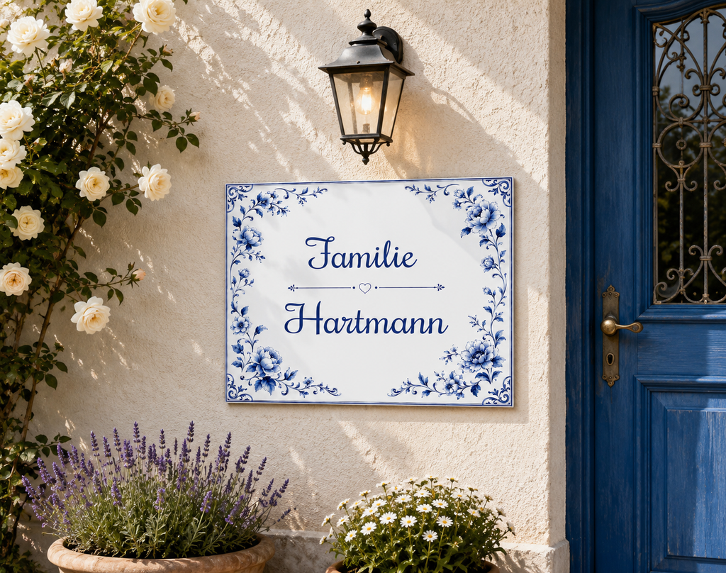 Targa Villa Personalizzata in Ceramica 20x25 cm – Nome Casa o Villa – Handmade in Italy S21