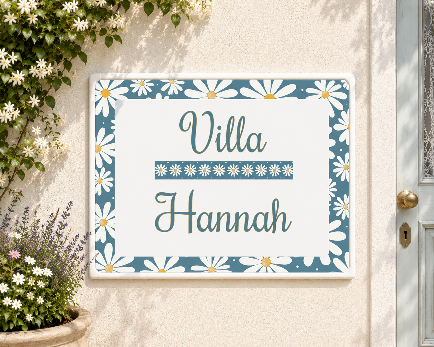 Numero Civico e Nome Villa Personalizzato su Ceramica – Targa Casa Handmade Italy 20x25 cm S12