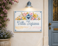 Numero Civico e Nome Villa Personalizzato su Ceramica – Targa Casa Handmade Italy 20x25 cm S2