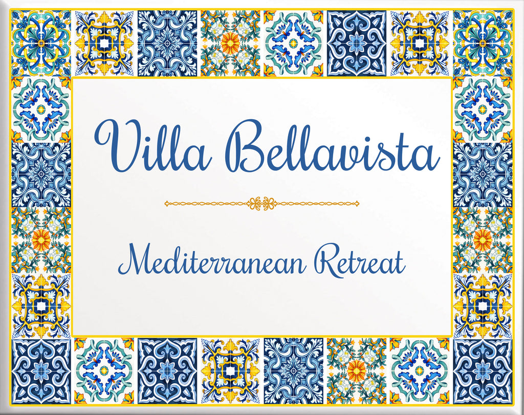 Targa Villa Personalizzata in Ceramica 20x25 cm – Nome Casa o Villa – Handmade in Italy S7