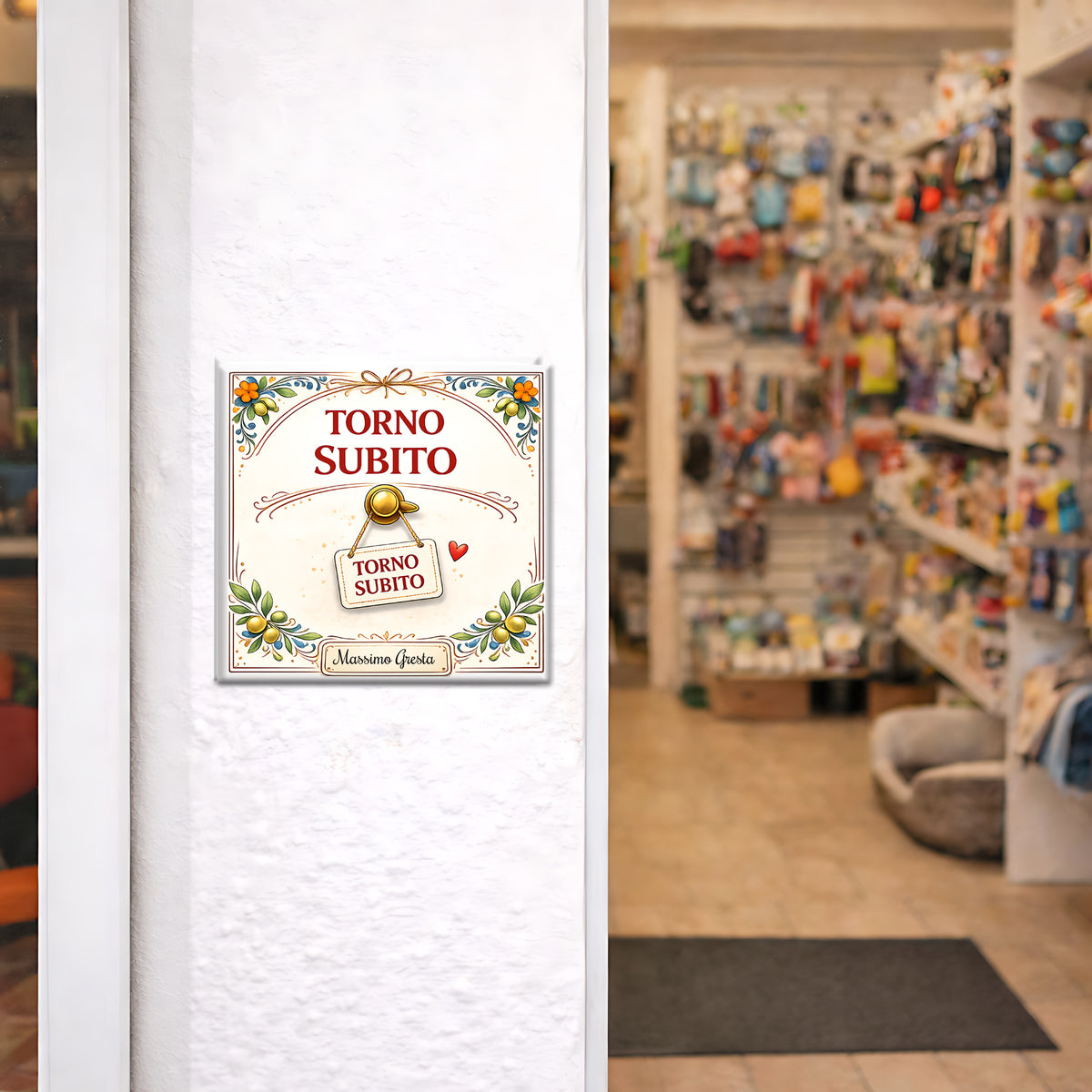 Mattonella Decorativa “Torno Subito” – personalizzata con nome P3