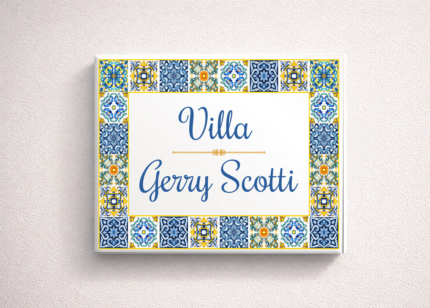 Targa Villa Personalizzata in Ceramica 20x25 cm – Nome Casa o Villa – Handmade in Italy S7