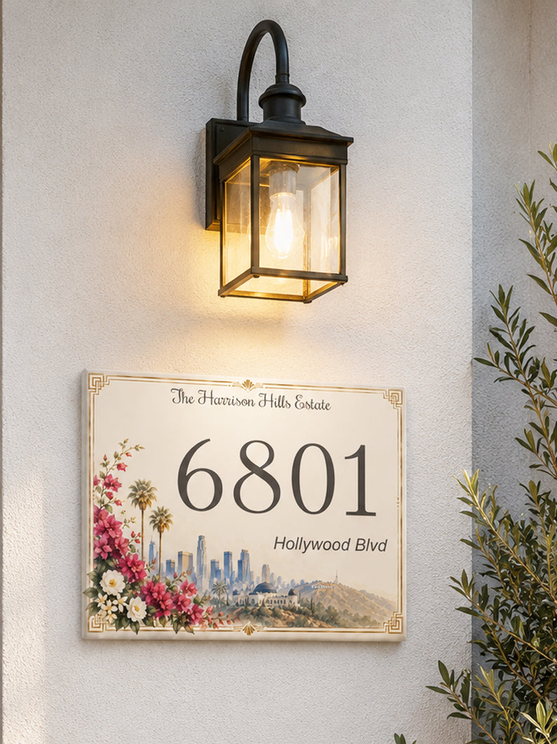 Targa Villa Personalizzata in Ceramica 20x25 cm – Nome Casa o Villa – Handmade in Italy S33